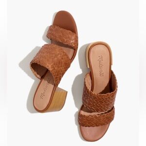 Madewell The Kiera Mule Sandal in Woven Leather